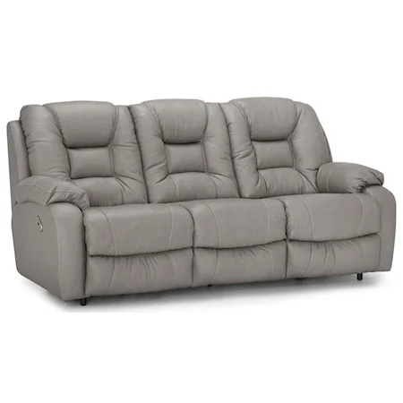 Casual Reclining Sofa with Pillow Top Arms
