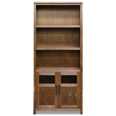 Contemporary Bookcase with Concealed Storage