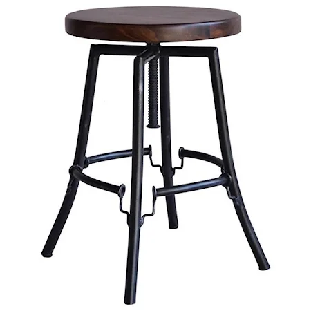 Industrial Adjustable Height Stool