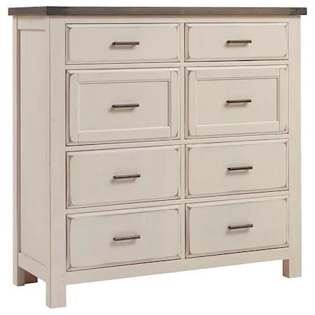 Solid Wood 8-Drawer Linen Chest
