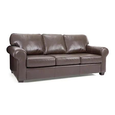 Upholstered Sofa with Rolled Arms