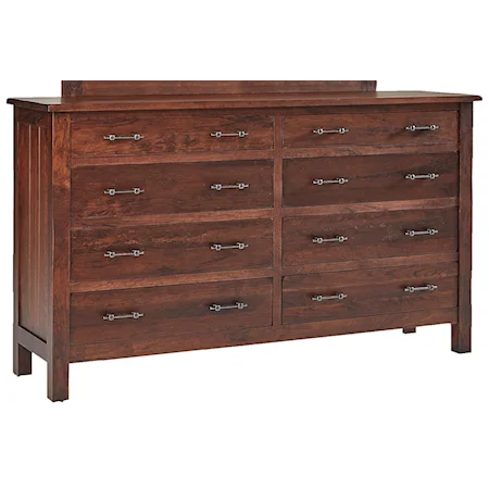 Customizable Solid Wood 8-Drawer Dresser