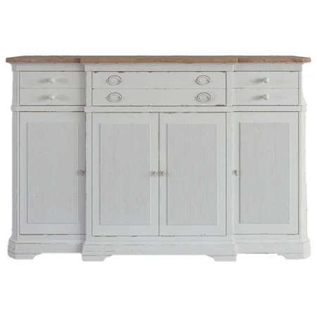 Two-Tone Breakfront Credenza