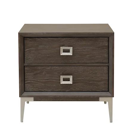 Transitional 2-Drawer Nightstand