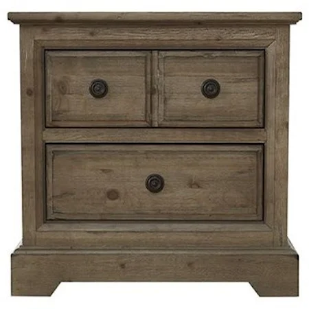 Farmhouse 2-Drawer Nightstand