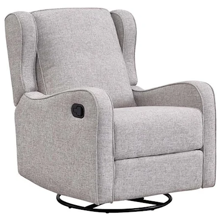 Contemporary Swivel Glider Rocker Recliner with Track Arms