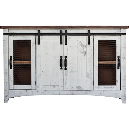 Farmhouse Style Barn Door Console