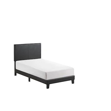 Twin Platform Bed with Adjustable Headboard