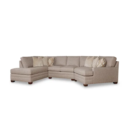 4-Seat Sectional Sofa with Cuddler Chaise