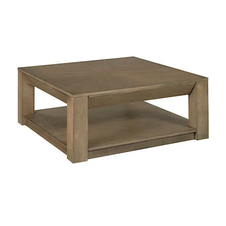 Square Drawer Coffee Table with Casters