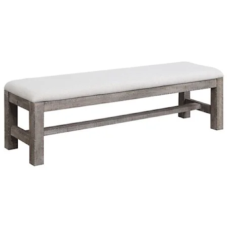 Cottage Style Upholstered Dining Bench