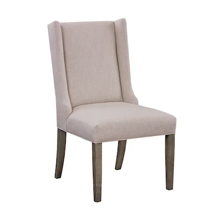 Customizable Upholstered Wingback Side Chair