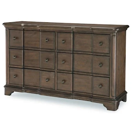 Transitional 6-Drawer Dresser