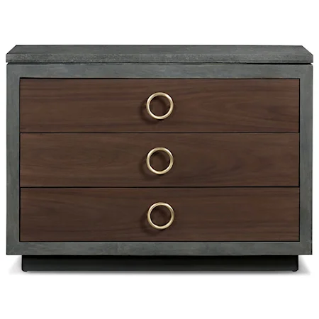 Modern Low Chest with Zinc Finish