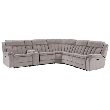 Casual Power Recline Sectional with USB Ports
