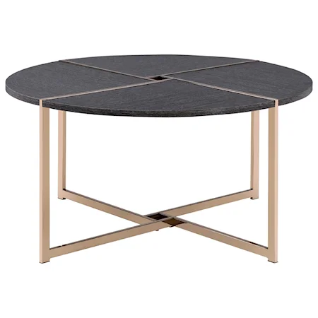 Contemporary Coffee Table with Round Top