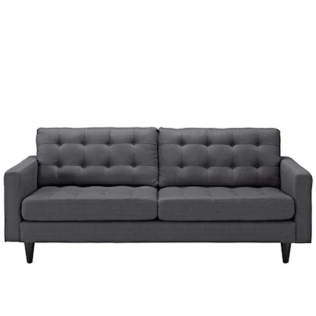 Empress Contemporary Upholstered Tufted Sofa - Gray