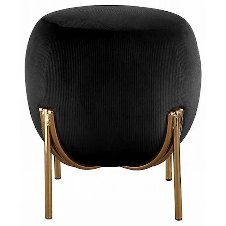 Contemporary Ottoman with Metal Legs