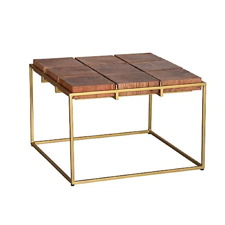 Transitional Bunching Table with Geometric Square Tabletop