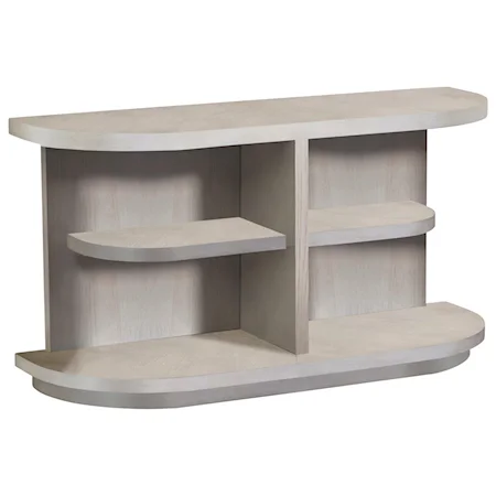 Casual Sofa/Console Table with Open Shelving