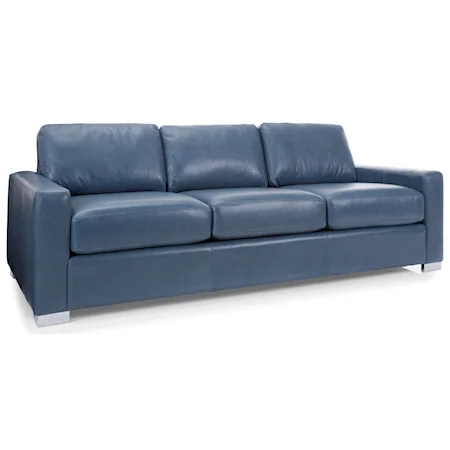 Contemporary 87" Inch Sofa with Track Arms