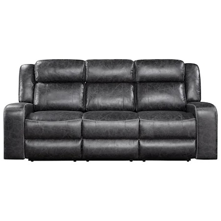 Casual Power Dual Recliner Sofa with Lighted Center Cushion