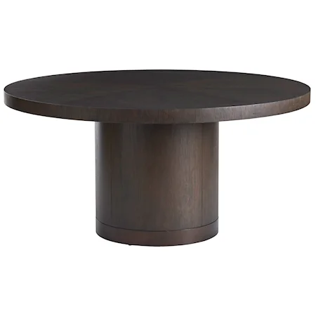 Silvercreek Round Dining Table with Metal Framed Base