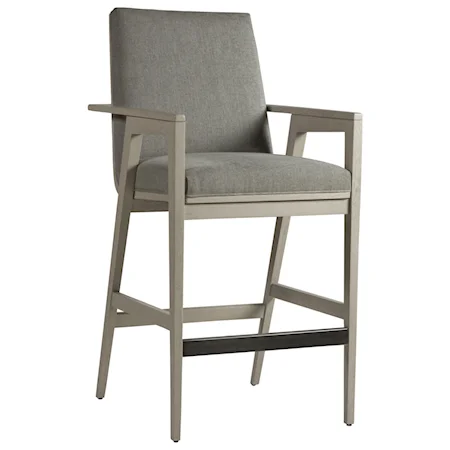 Contemporary Upholstered Barstool