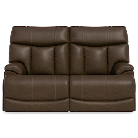 Casual Reclining Loveseat with Power Headrest and Lumbar