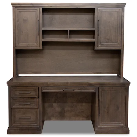 Transitional Executive Desk with Hutch