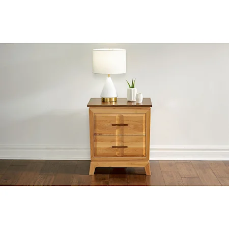 Transitional Nightstand with USB Port