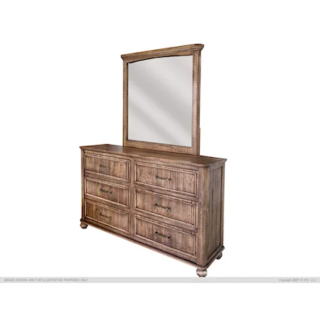 6-Drawer Dresser and Mirror Set