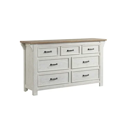 Farmhouse Style 7-Drawer Dresser