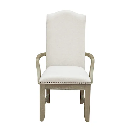 Upholstered Arm Chair with Nail Head Trim