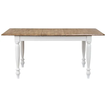 Two-Tone Dining Table with Butterfly Leaf