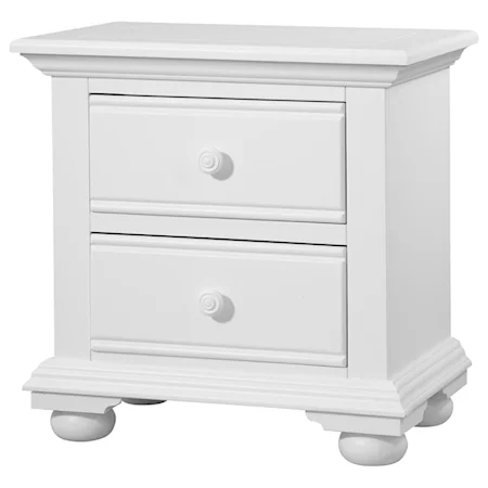 Cottage Style Two Drawer Nightstand