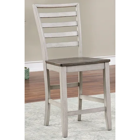 Casual Counter Chair with Ladderback