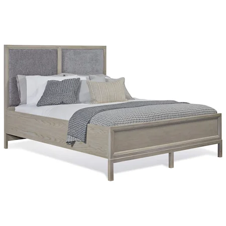 Contemporary King Upholstered Platform Bed