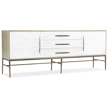 Contemporary Entertainment Console with Soft-Close Doors