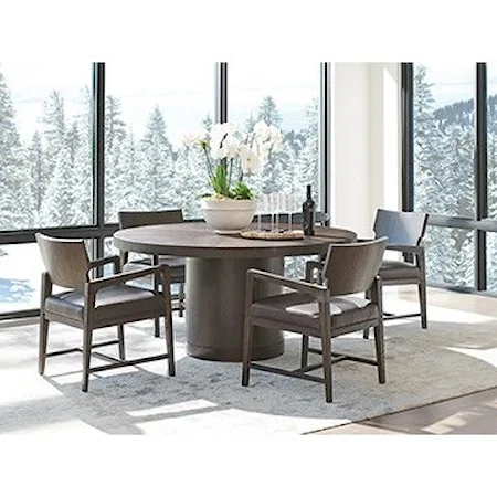 5-Piece Dining Set with Silvercreek Table and Highland Chairs
