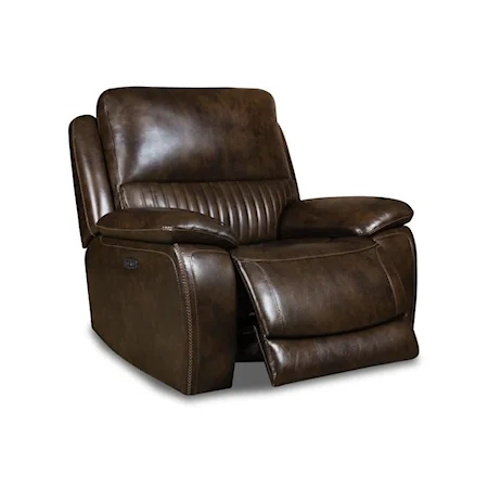 Casual Glider Recliner w/Channel-Tufting