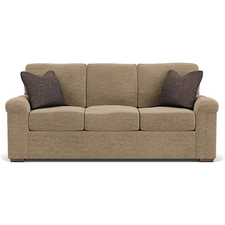 Casual Sofa with Pillow Arms