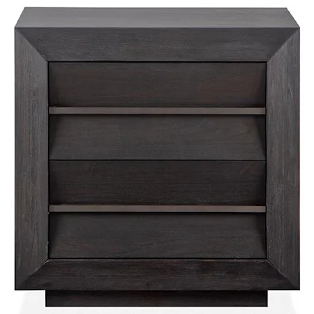 Contemporary 2-Drawer Nightstand with USB Port