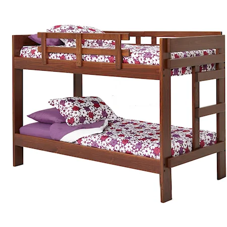 2 x 6 Wooden Twin Size Bunk Bed