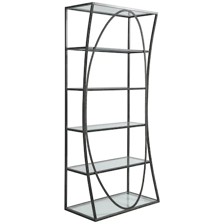 Ellipse Contemporary Etagere Bookcase