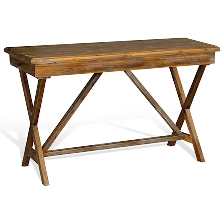 Rustic Writing Desk with 2 Pull-Out Trays