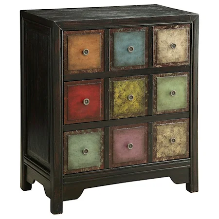Multicolored 3-Drawer Chest