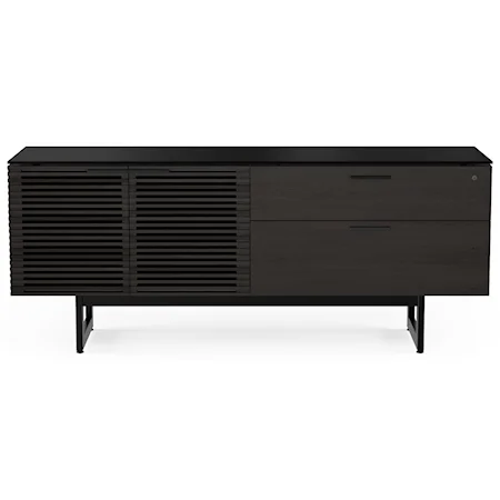 Credenza with Locking File Drawer