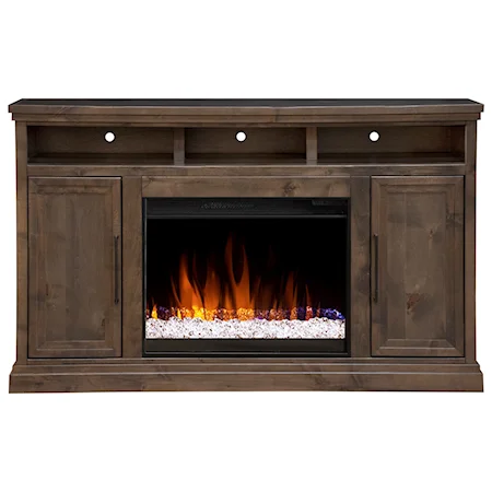 Transitional 65" TV Stand with Fireplace