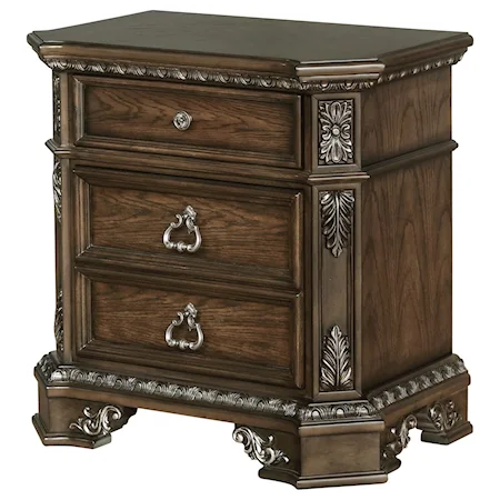 Traditional Nightstand with USB Ports